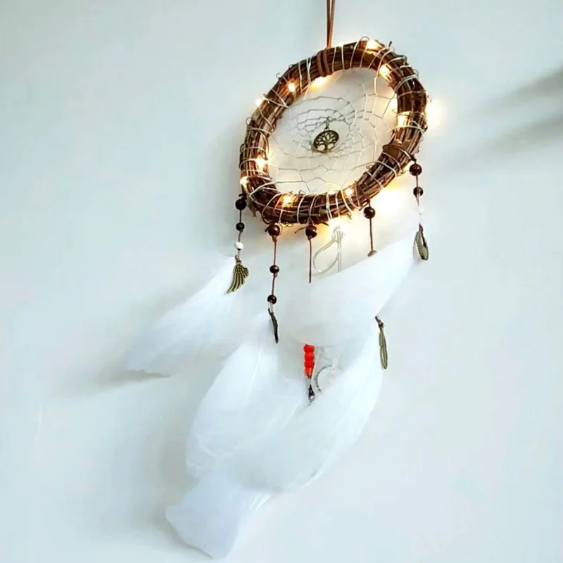 36 цветов летающие колокольчики DreamNeCatcher ручной работы подарки мечта перо кулон креативный полый колокольчики на стену