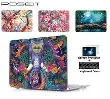 Чехол для ноутбука + чехол для клавиатуры + экранная пленка для Alppe Macbook Pro 13 15, сенсорная панель 13 15 Air 11 13 A1466 Pro Retina 12 13 15 дюймов(China)