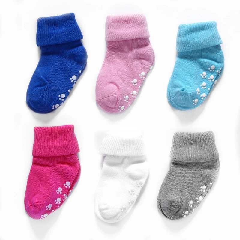 

Anti-slip Cotton Breathable Children Socks Infant Baby Girls Boys Candy Color Comfortable Socks For 1-3 Year kids