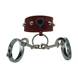 Новый SM металлический ремень сдержанность наручники воротник ведомого Связывание молния удобное подключение замок секс-игрушки для
