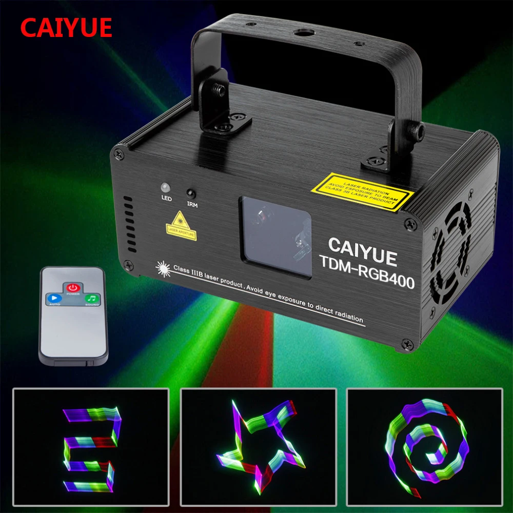 

3D Stereoscopic Stage Lighting DMX 400mw RGB Laser Scanner DJ Show Red Green Blue Light Effect Projector Fantastic Disco Beam
