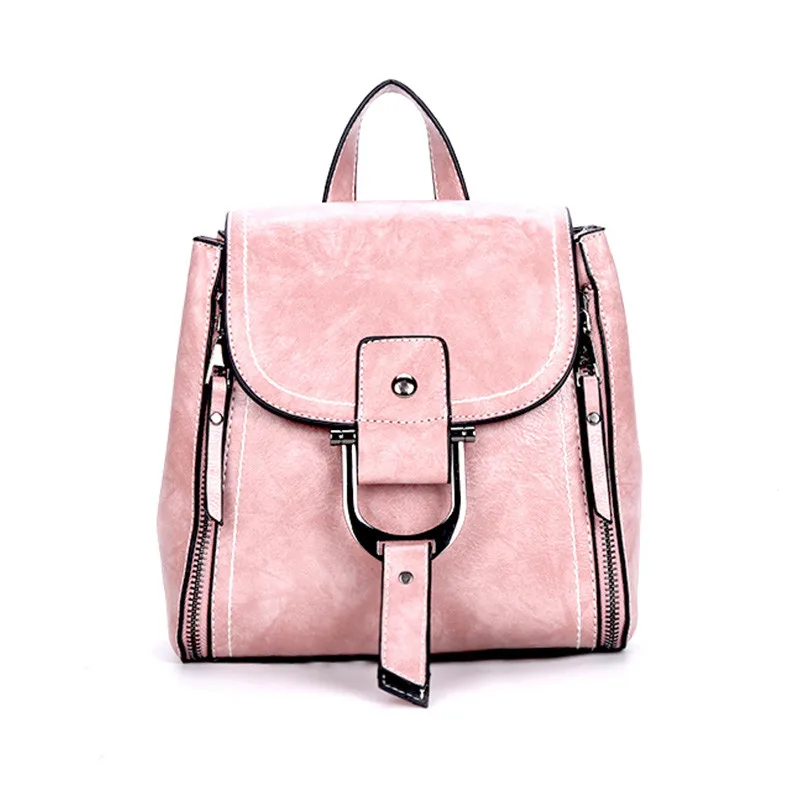 Высокое качество, женские рюкзаки из искусственной кожи, известный бренд, дизайнерский женский рюкзак, многофункциональная школьная сумка для девочек-подростков - Цвет: Pink