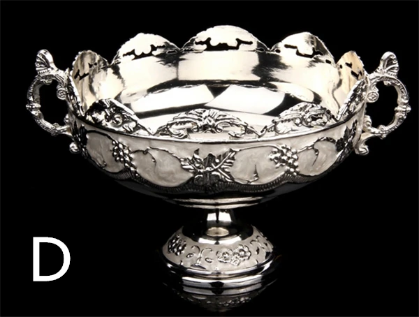 European alloy metal storage tray fruit bowl candy dish upscale luxury decoration KTV Bar