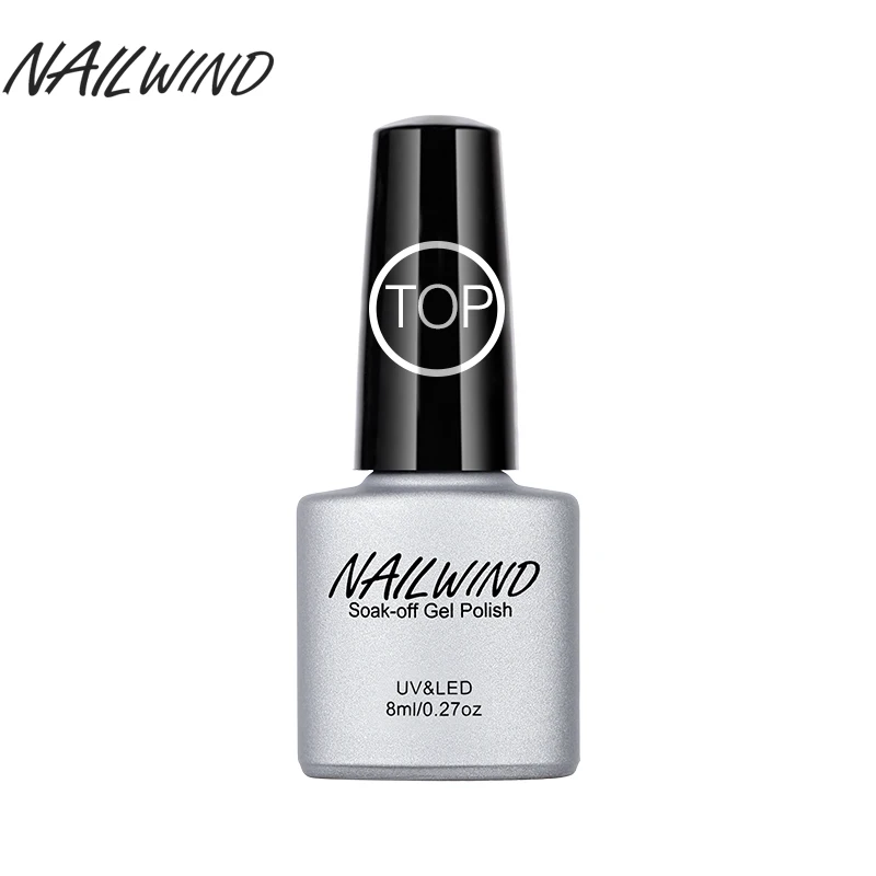 NAILWIND Гель лак для ногтей долговечный 8 мл|top coat|soak-off gel polishsoak-off |