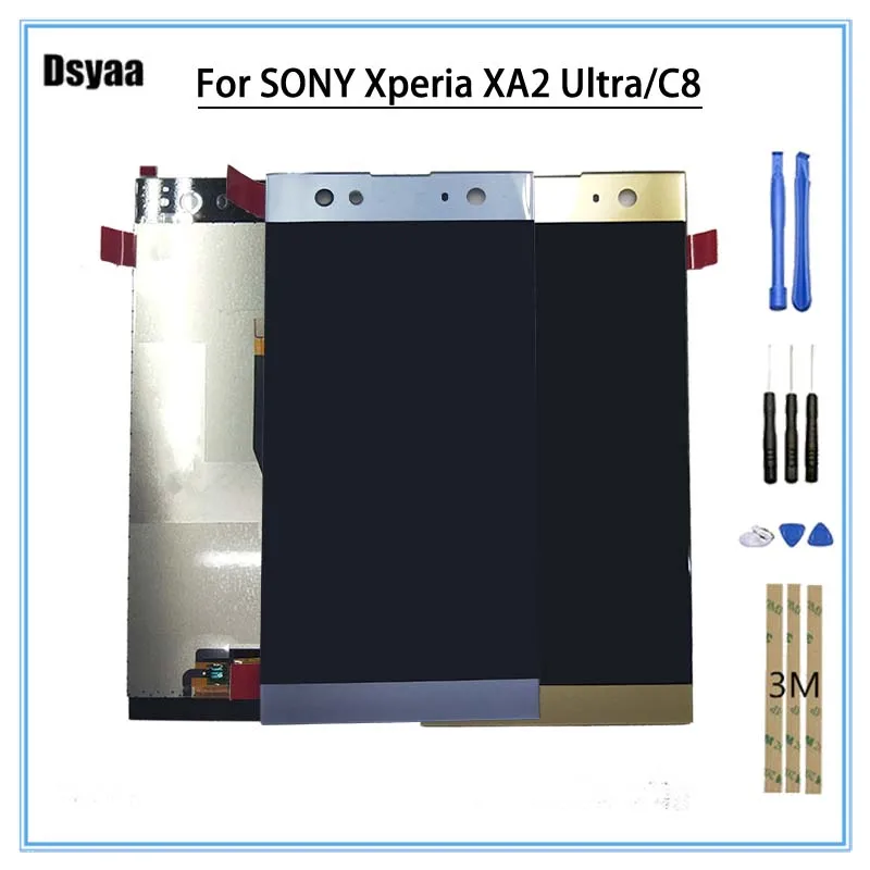 

6 inch For SONY Xperia XA2 Ultra/C8 LCD Display with Touch Screen Digitizer Assembly replacement parts +Tools+3M Sticker