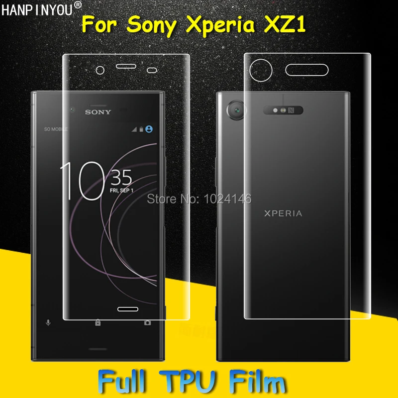 

Front /Back Full Coverage Clear Soft TPU Film Screen Protector For Sony Xperia XZ1 5.2", Cover Curved Parts (Not Tempered Glass)