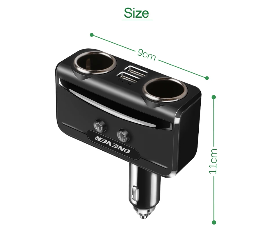 Автомобильное зарядное устройство в прикуриватель rock car cigarette lighter socket pd