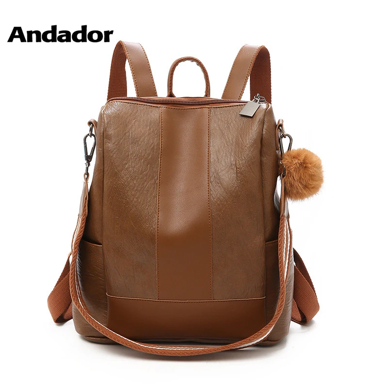 

New fashion casual PU women anti-theft backpack 2019 hight quality vintage backpacks female larger capacity travel shoulder bag