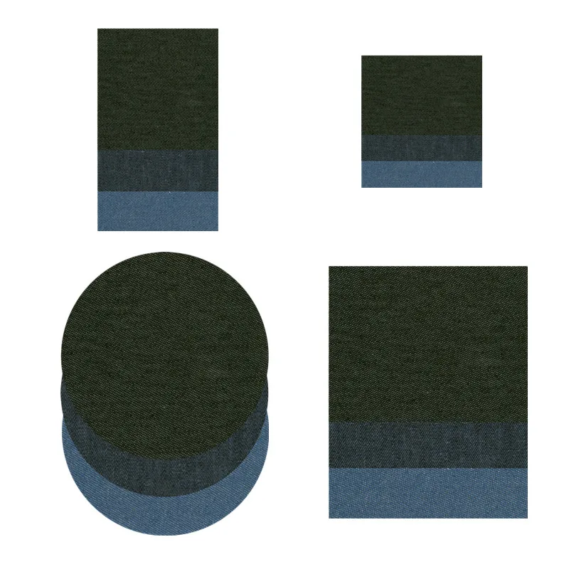 

3 Colors Denim Fabric Thin Patchwork Patch Embroidered Patches For Clothing Iron On For Close Shoes Bags Badges