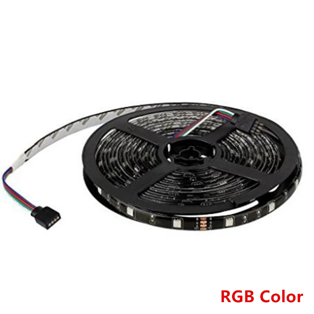 Светодиодная лента DC12V черный PCB 5 М 5050 300led Водонепроницаемый гибкий свет