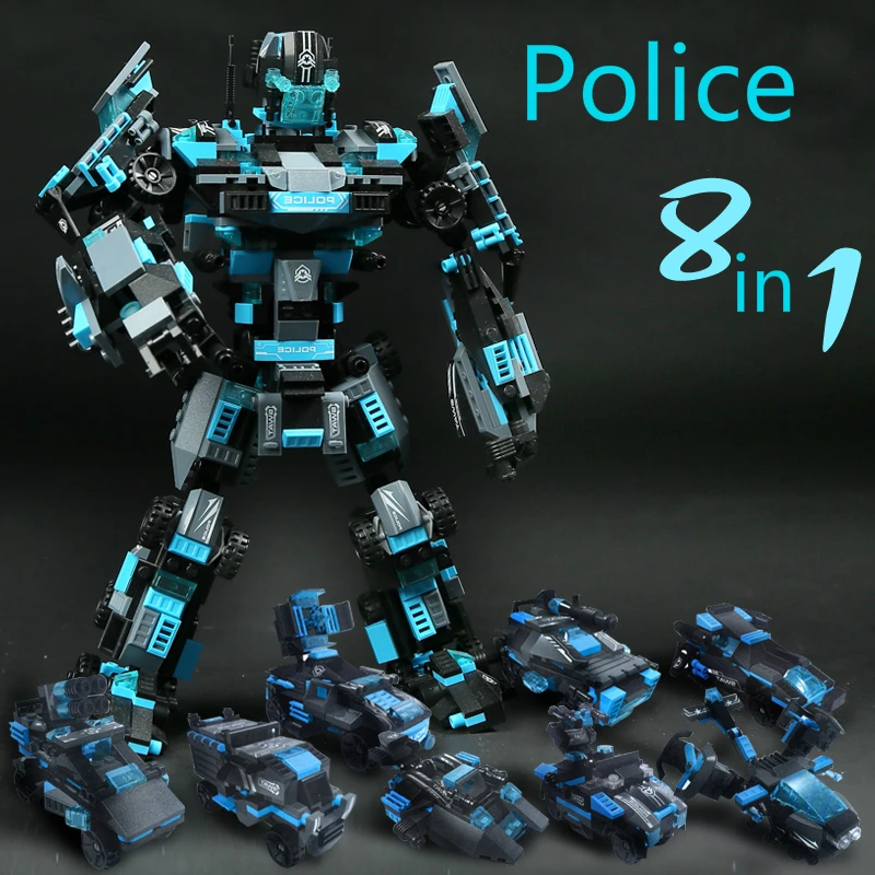 8in1-Series-Engineering-Fire-Police-Robot-Cars-Building-Blocks-Transformative-Compatible-Legoed-Warrior (2)