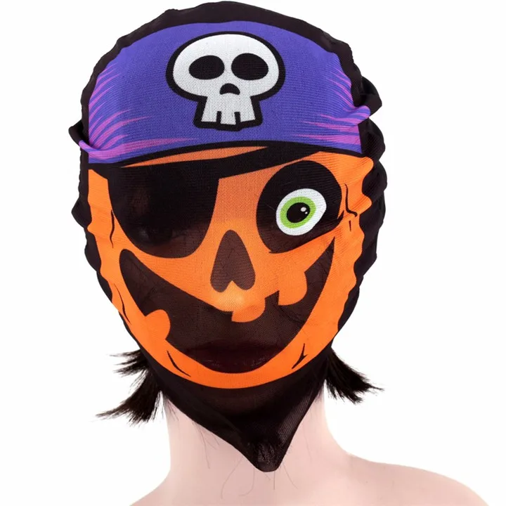 4 Full Face Halloween Fabric Skull Mask For Women Sexy Party Mask Scary Cosplay Headgear Masquerade Mask For Men Party Decorations