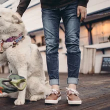 MADEN мужские облегающие Skninny зауженные Стрейчевые потертые модные байкерские джинсы