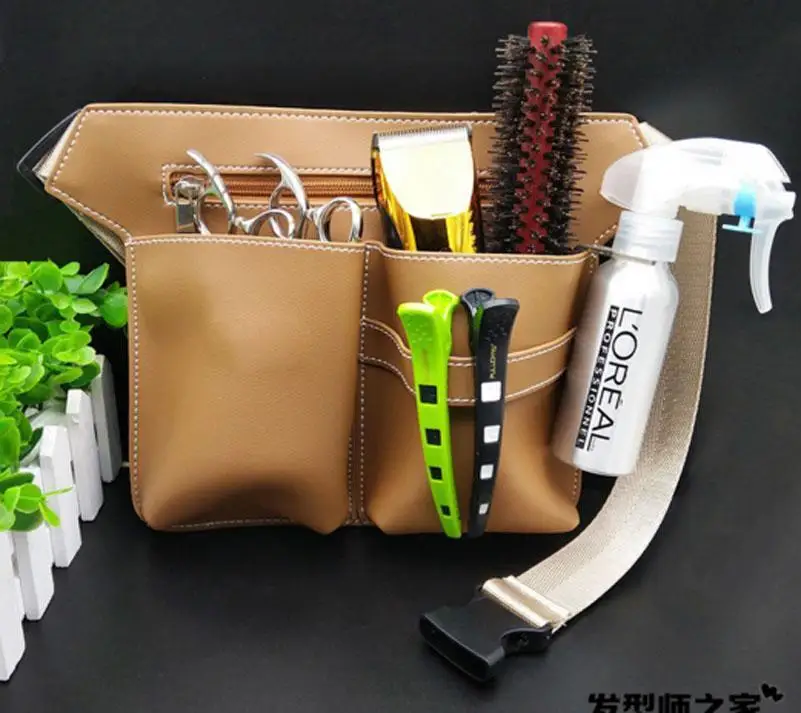 

Professional Barber PU Leather Scissors Bag Waist Pack Hairdressing Tool Pouch