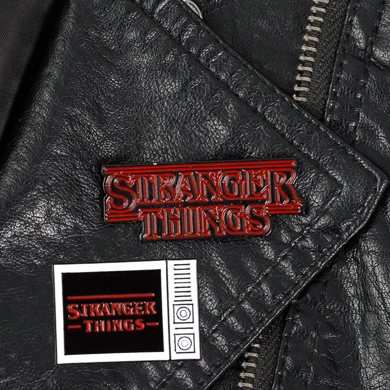 

Stranger Things TV Eleven Backpack Enamel pins Brooches Bag Hat Leather Jackets Fashion Accessory Brooches for men women