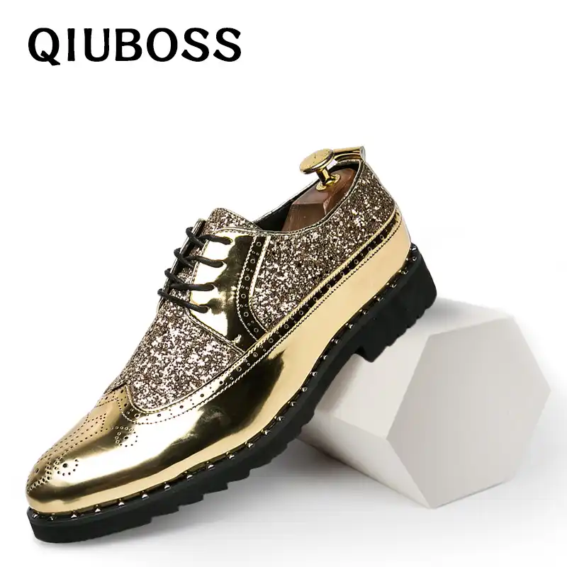 gold prom shoes for guys