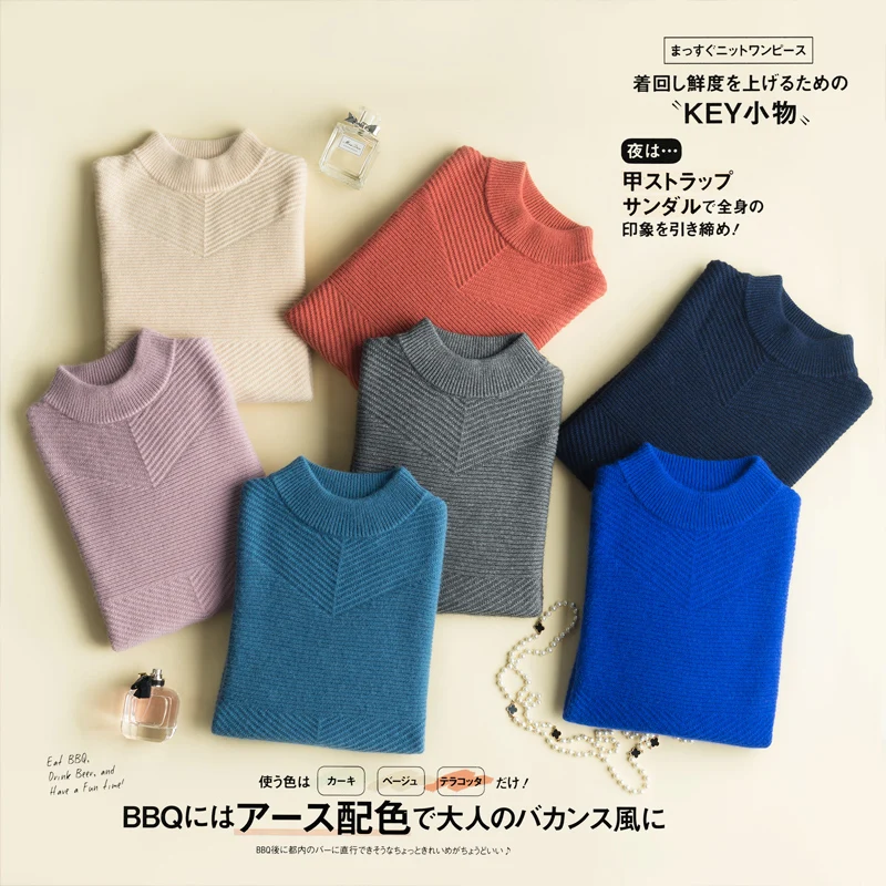adohon 2018 womens winter Cashmere sweaters and auntmun women knitted Pullovers High Quality Warm Female thickening Oneck