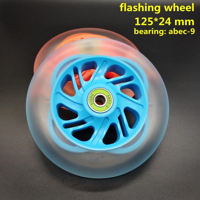 Колесо для скутера, мигающее колесо, диаметр 124 мм, толщина 24 мм, 2 шт./лот