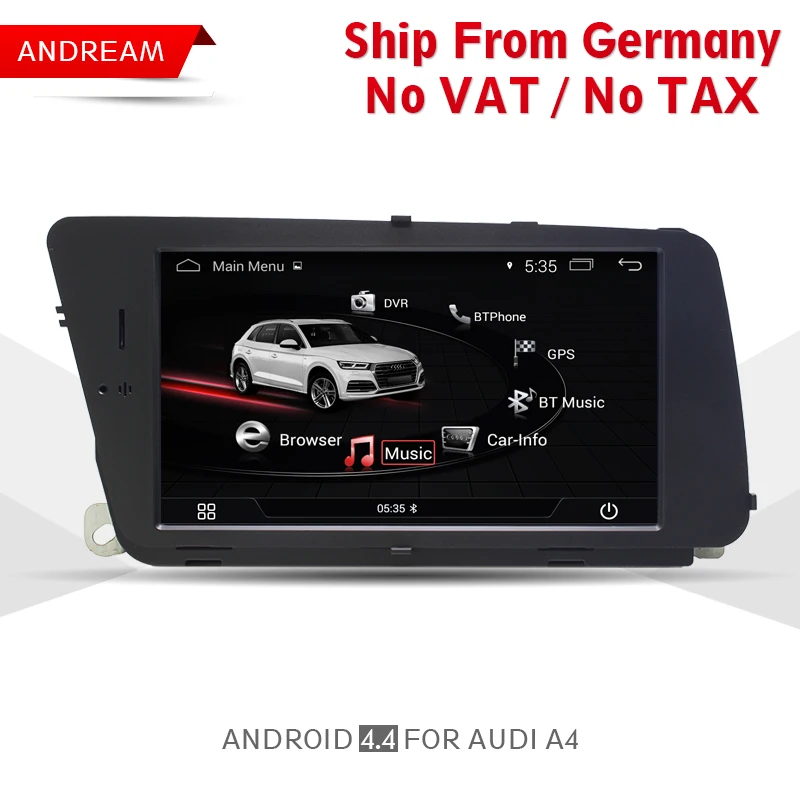 

Android Car Multimedia Player For AUDI A4 (2008-2016 B8) Bluetooth Gps Navigation Wifi 7" Display Screen EW980A1