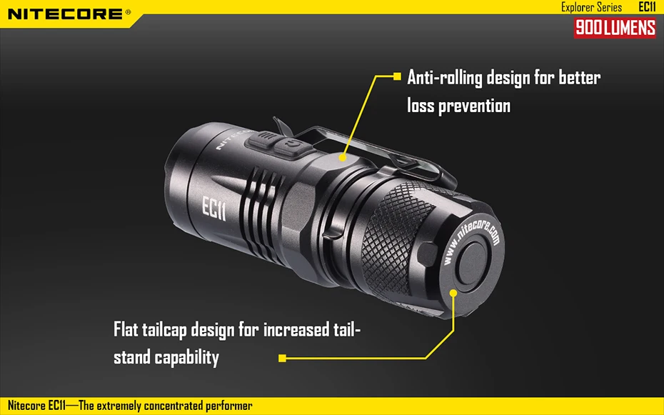 NITECORE EC11 светильник дальнего действия мини портативный светодиодный светильник с литиевой батареей