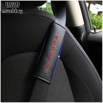 

For Renault Laguna Car Seat Belt Shoulder Strap Protect Pads Cover No Slip No Rubbing Soft Comfort 2Pcs Red Blue White