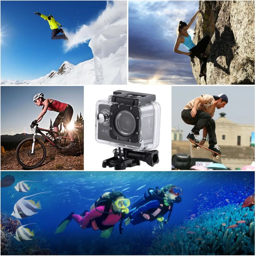 SJ60 Waterproof 2" LCD 4K Wifi HD 1080P Ultra Sports Motion Action Camera DVR Cam Camcorder HDMI 32GB 170 Degrees HD Wide-angle