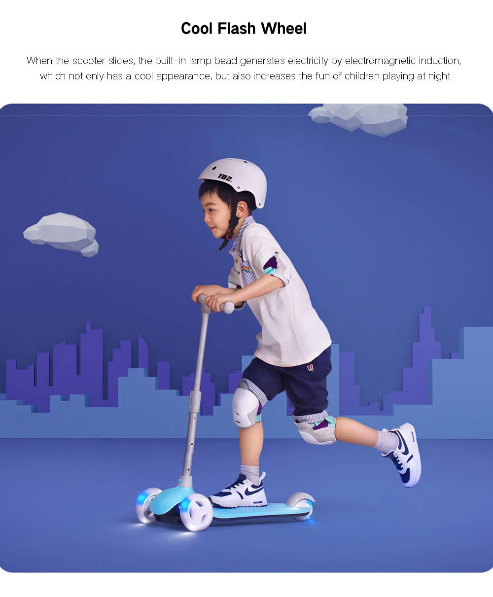 Xiaomi mitu crianças scooter 3 rodas flash