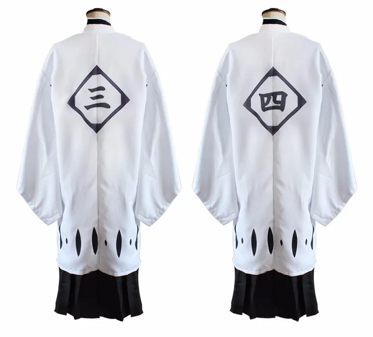 Cosplay&Ware [6]13 Numbers Anime Bleach Haori Cosplay Costume White Short Long Sleeve Cloak From 1st To 13th Division Captain Cape -Cosplay&Ware anime Shop