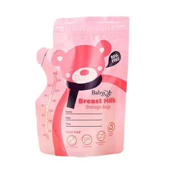 

30Pcs/Pack Hot Sale 250ml Baby Food Storage Breast Milk Storage Bags To Store Milk Bag Baby Liquid Food Bags Pink Factory Price!