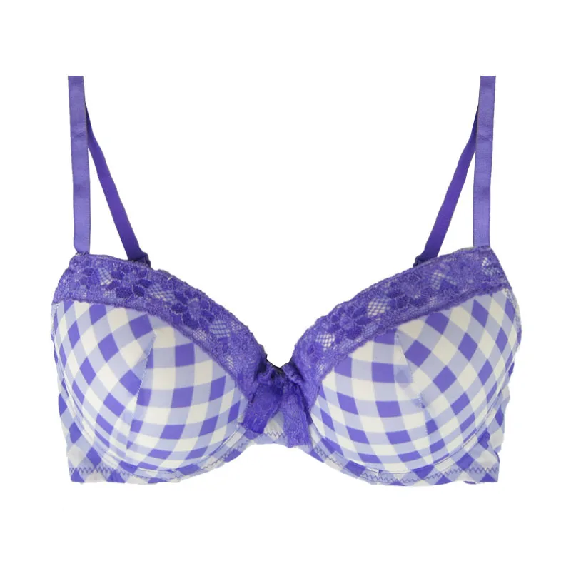 Push Up Women Bras Violet/Red Color Priting Geometric Patten Have B/C Cup Girl's Love Bra Underwear Demi NO.ZBW014
