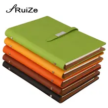 RuiZe Faux leather spiral notebook A5 office planner agenda organizer business stationery loose leaf note book