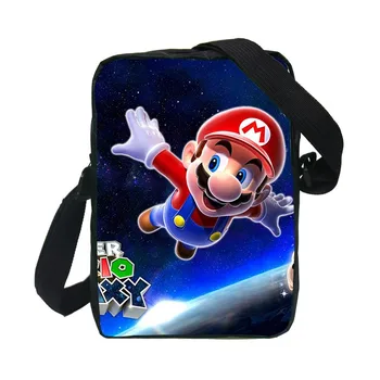 

Super Mario Crossbody Bag Anime Super Mario School Shoulder Bag Fashion Cartoon Beautiful Travel Shoulder Bag for Boys Girls