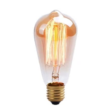 1 Uds Retro E27 ST64 bombilla Edison 110 v/220 v bombilla incandescente para el hogar/sala de estar decoración vintage lámpara filamento 40W ampolla