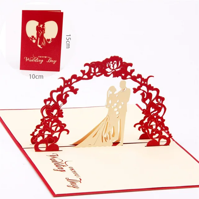 Aliexpress Com Buy 1 Pc 3d Marriage Card Love Memory Wedding