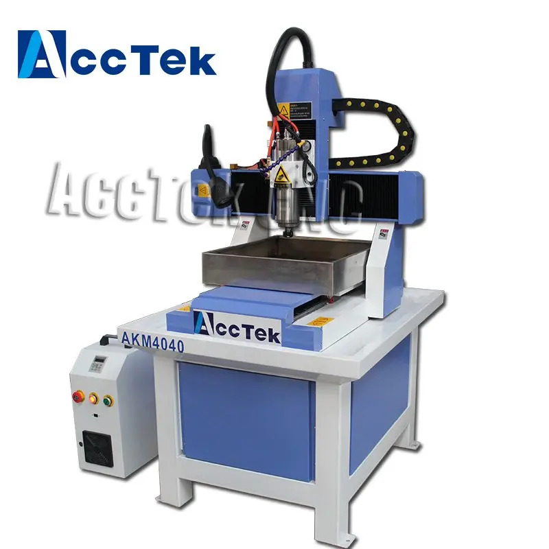 

ACCTEK Good quality cnc router engraving milling machine AK4040 for metal gold sliver