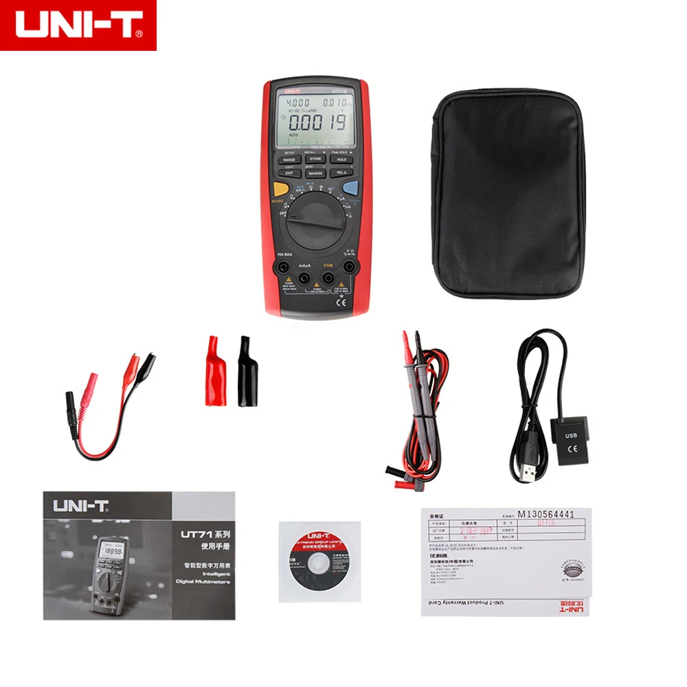 

UNI-T UT71B 4 1/2 Intelligent Digital Multimeter Portable Multimeter frequency capacitance temperature & usb
