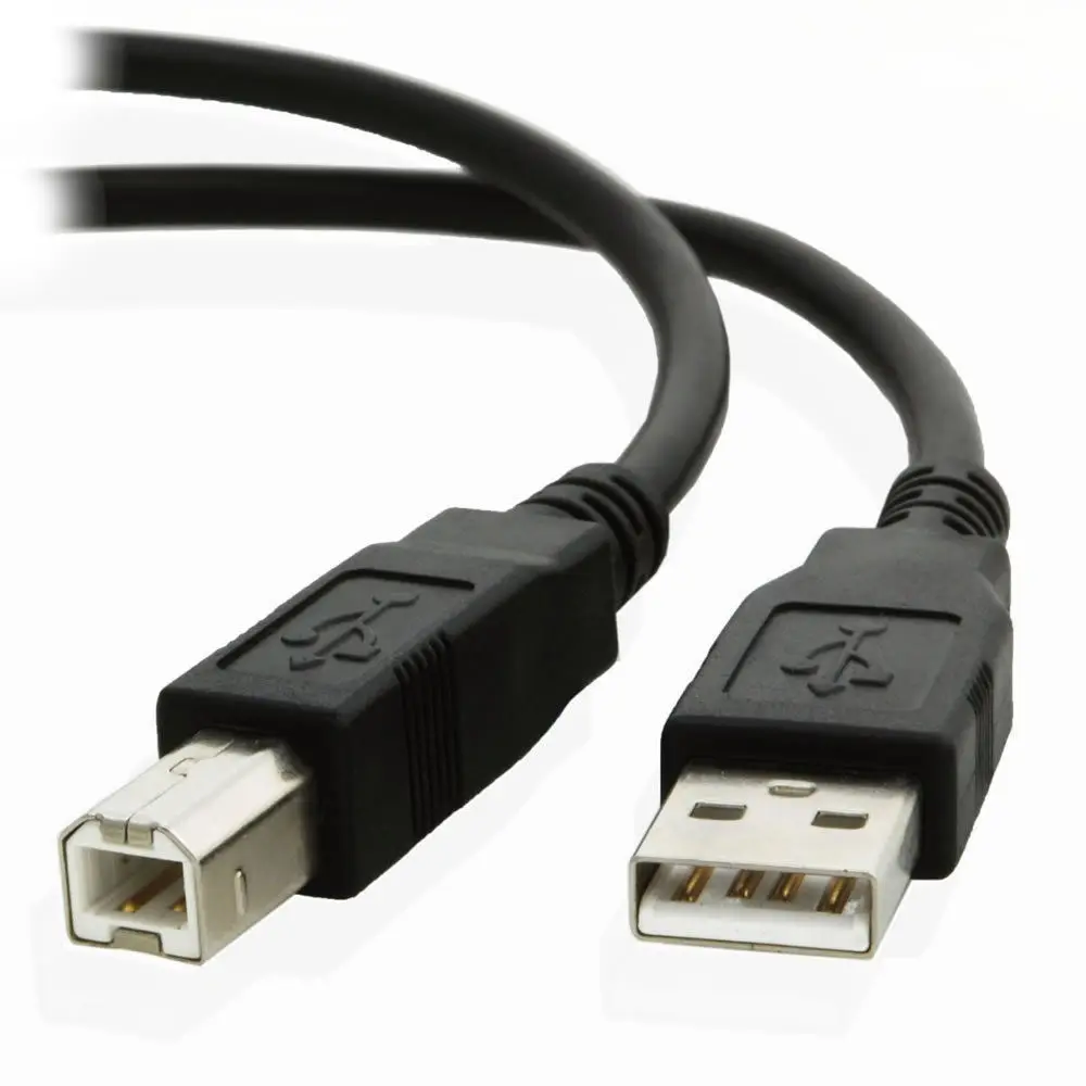 Высокоскоростной Кабель для принтера 0 5 м USB 2 черный экранированный кабель A-B 28AWG