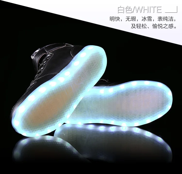 Size 25-42 USB Luminous Sneakers for Children Adult Led Shoes with Light Up Sole Kids Boys Girls Glowing Sneakers LED Slippers