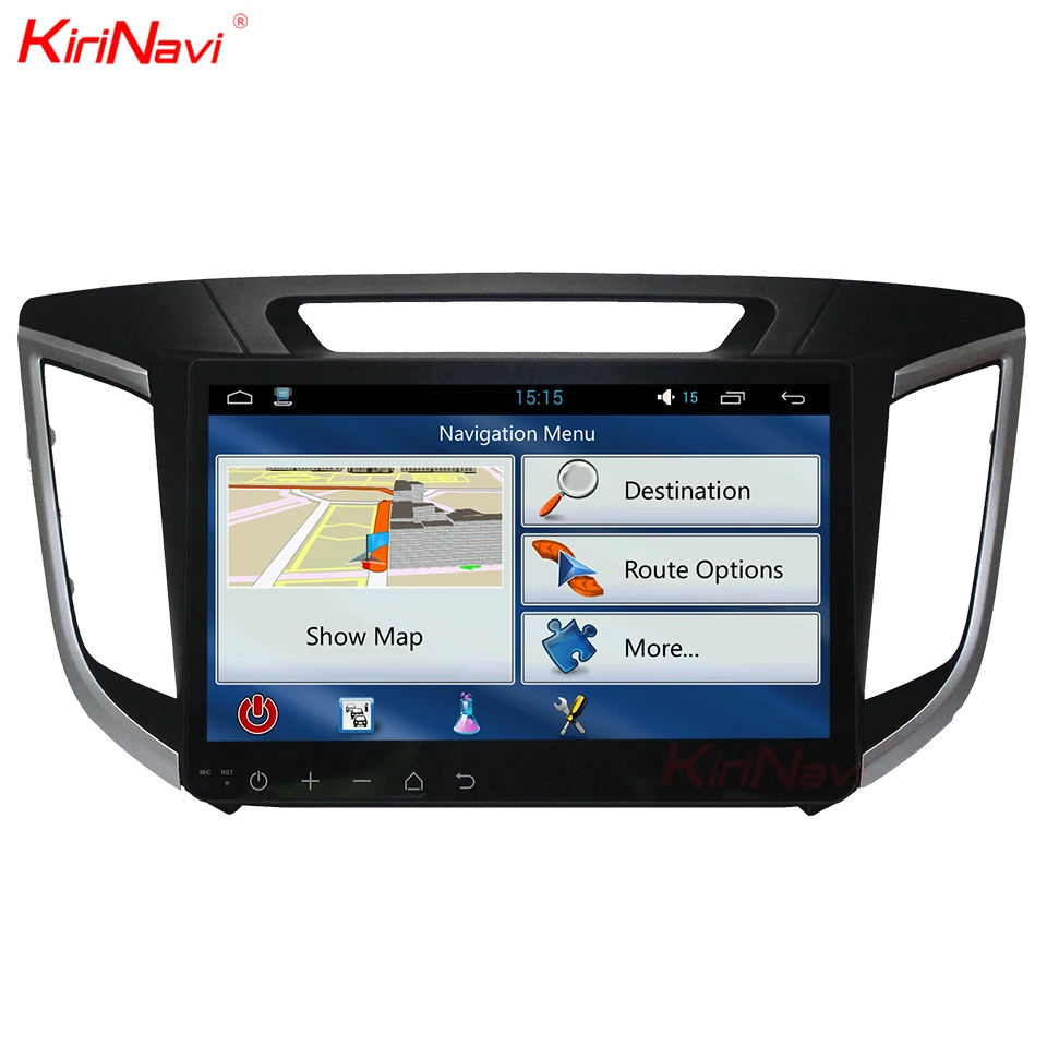 Cheap KiriNavi Octa Core Android 7.1 Car DVD GPS For Hyundai IX25 Creta Multimedia Android Car Stereo Audio System Bluetooth RDS Wifi 5