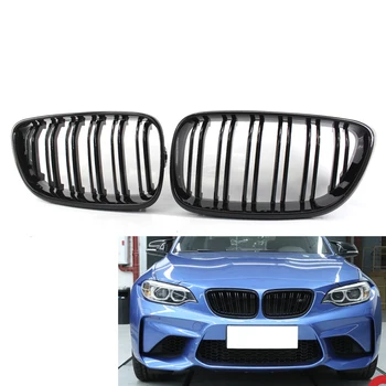 

For BMW F22 F23 220i 230i 228i M2 STYLE 14+ Coupe Cabriolet Gloss Black Grille Dual Slat Front Grill -2 Door