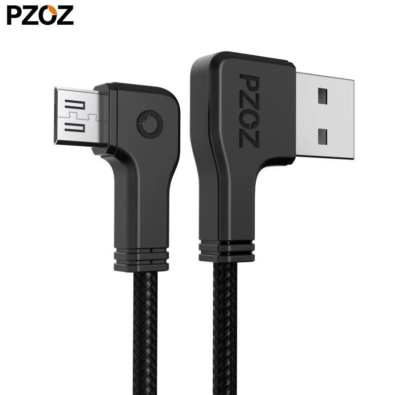 Pzoz micro usb cable 90 Degree usb fast charger nylon cord microusb charging Data Sync Cabel for Samsung xiaomi redmi note 5 pro Pzoz micro usb cable 90 Degree usb fast charger nylon cord microusb charging Data Sync Cabel for Samsung xiaomi redmi note 5 pro