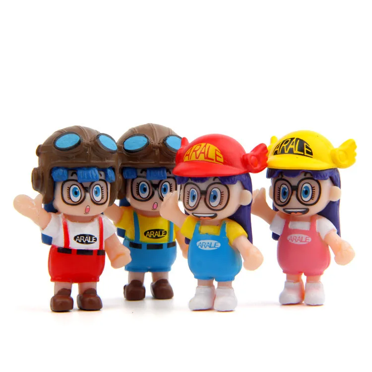 4 шт./компл. милые Arale Dr. IQ прекрасная девушка детская игрушка Япония фигурка героя