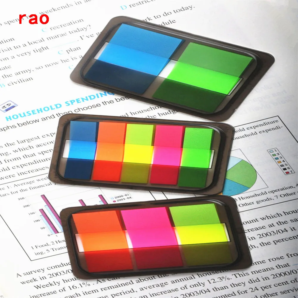 

Fluorescence colour Self Adhesive Memo Pad Sticky Notes Bookmark Point It Marker Memo Sticker Paper School office Supplies