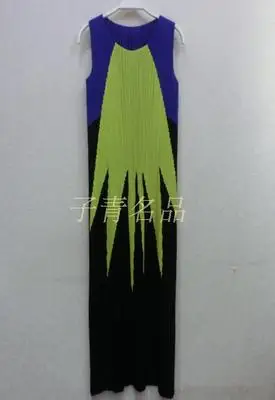 Miyake модное платье с круглым вырезом без рукавов