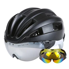 Ultralight Road Mountain MTB Cycling Helmet With Glasses Goggles Bicycle Helmet Casco Ciclismo Bike Helmet 55-61 CM