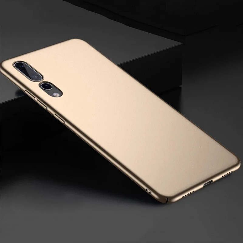 Матовый нескользящий чехол для huawei P smart Honor 8C 8X 7C 7APro Nova 3 3i Жесткий пластиковый Чехол для Huawai P20 Mate20 Lite Capa - Цвет: Золотой