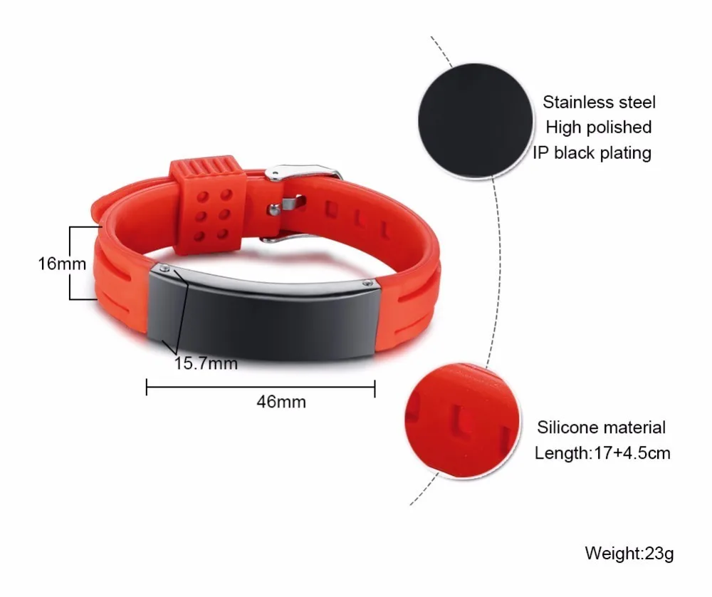 Силиконовый браслет с идентификационной биркой, вдохновляющий гравировальный браслет, регулируемый браслет для мужчин, женщин и детей