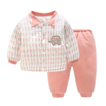 2017 Newest multicolor winter Boys and Girls Clothes Long Sleeve adorable warm cotton Baby’s Sets MY201-MY216
