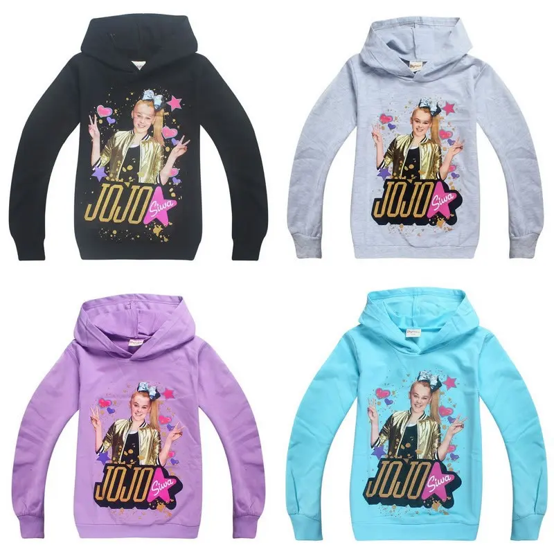 

2018 New Children Clothing Jojo Siwa Hoodies for Girls Baby Girl Teenage Sweatshirt Moana Trolls Tracksuits Long Sleeve T Shirts