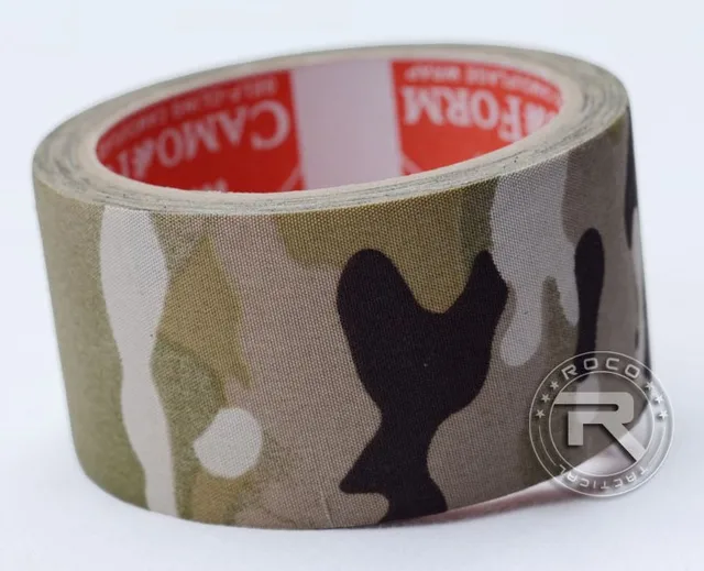 ROCOTACTICAL CP Multicam Camouflage Duct Tape for Airsoft Hunting Fishing Camo Rifle Wrap 10m
